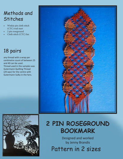 2 Pin Roseground Bookmark (DIGITAL FILE)