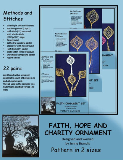 Faith, Hope and Charity Ornament Set (DIGITAL FILE)